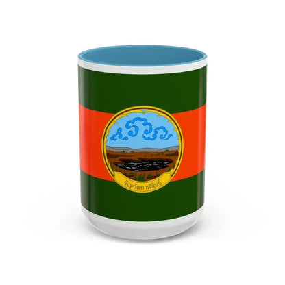 Flag of Karasin Province Thailand - Accent Coffee Mug 15oz Light Blue - Go Mug Yourself