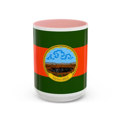 Flag of Karasin Province Thailand - Accent Coffee Mug 15oz Pink - Go Mug Yourself