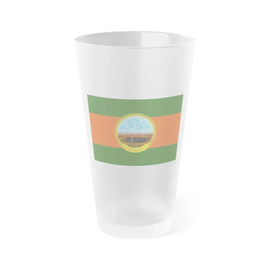 Flag of Karasin Province Thailand - Frosted Pint Glass 16oz 16oz Frosted - Go Mug Yourself