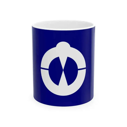 Flag of Karasuyama Tochigi 1954-2005 (Japan) White Coffee Mug 11oz - Go Mug Yourself