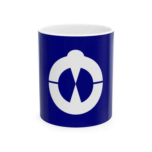 Flag of Karasuyama Tochigi 1954-2005 (Japan) White Coffee Mug 11oz - Go Mug Yourself