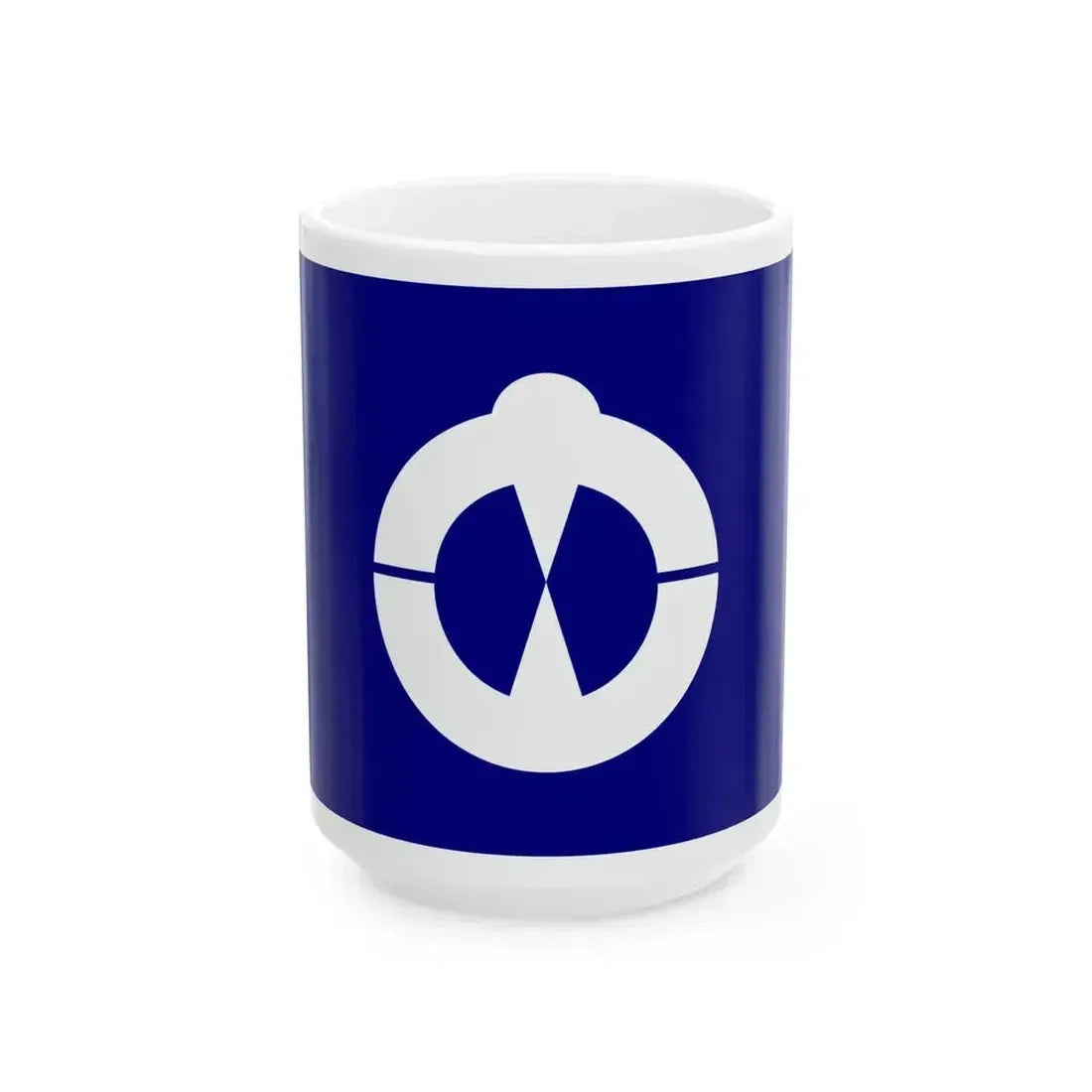 Flag of Karasuyama Tochigi 1954-2005 (Japan) White Coffee Mug 15oz - Go Mug Yourself