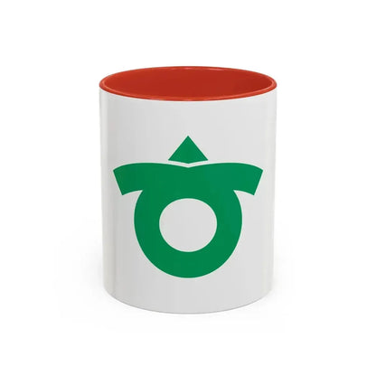 Flag of Kariya Aichi Japan - Accent Coffee Mug 11oz Red - Go Mug Yourself