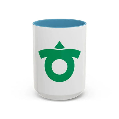 Flag of Kariya Aichi Japan - Accent Coffee Mug 15oz Light Blue - Go Mug Yourself