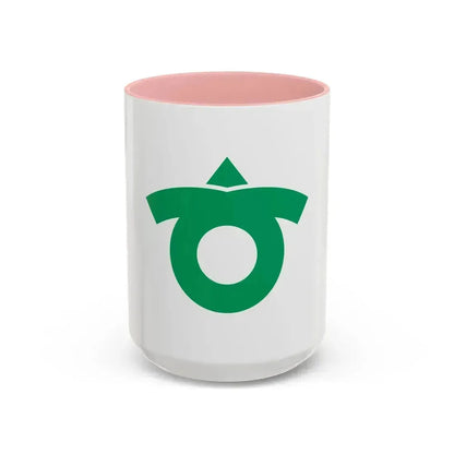 Flag of Kariya Aichi Japan - Accent Coffee Mug 15oz Pink - Go Mug Yourself