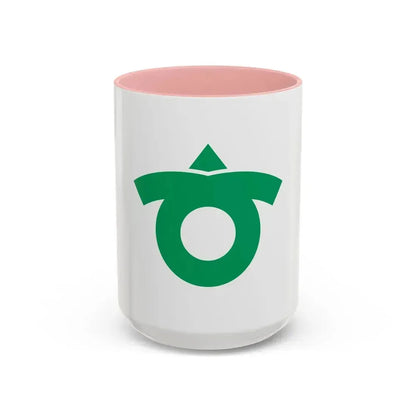 Flag of Kariya Aichi Japan - Accent Coffee Mug 15oz Pink - Go Mug Yourself