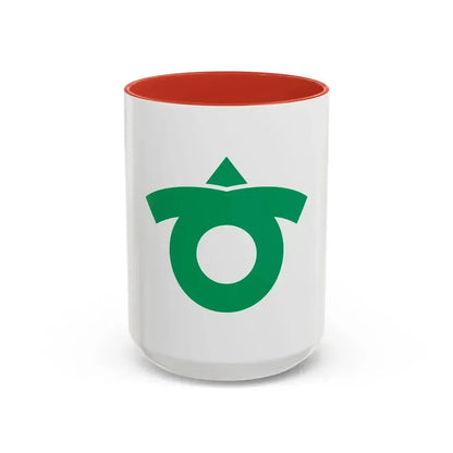 Flag of Kariya Aichi Japan - Accent Coffee Mug 15oz Red - Go Mug Yourself