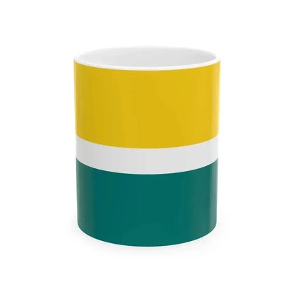 Flag of Karksi Parish Viljandi County Estonia (Estonia) White Coffee Mug 11oz - Go Mug Yourself