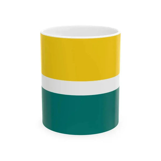 Flag of Karksi Parish Viljandi County Estonia (Estonia) White Coffee Mug 11oz - Go Mug Yourself