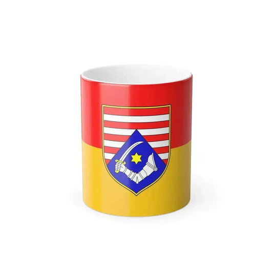 Flag of Karlovac County Croatia - Color Changing Coffee Mug 11oz - Go Mug Yourself