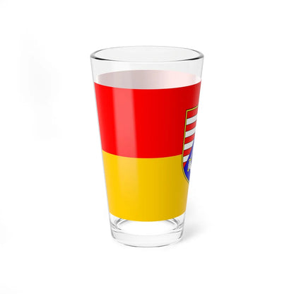 Flag of Karlovac county (Croatia) Pint Glass 16oz - Go Mug Yourself