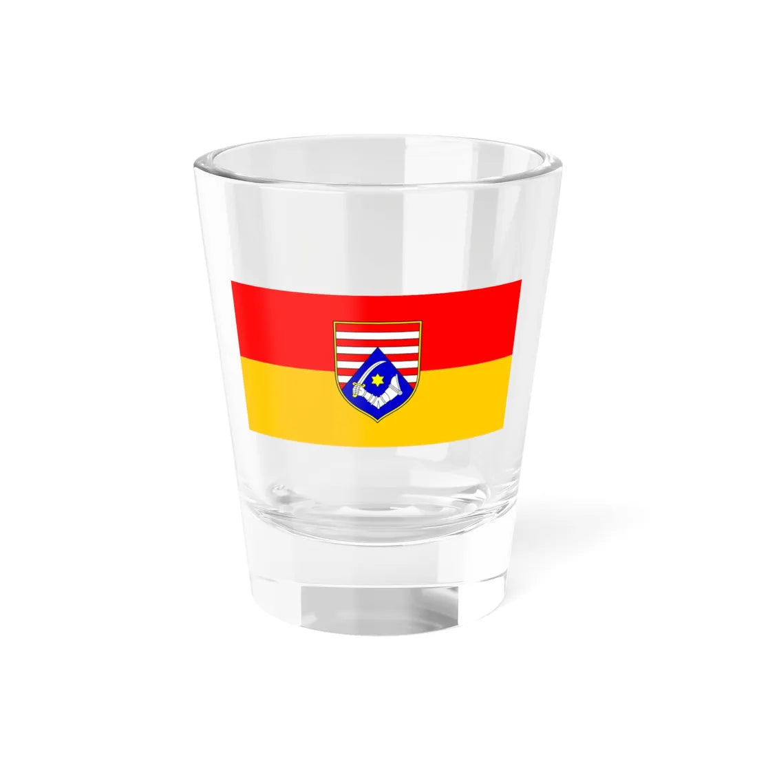 Flag of Karlovac county (Croatia) Shot Glass 1.5oz 1.5oz - Go Mug Yourself