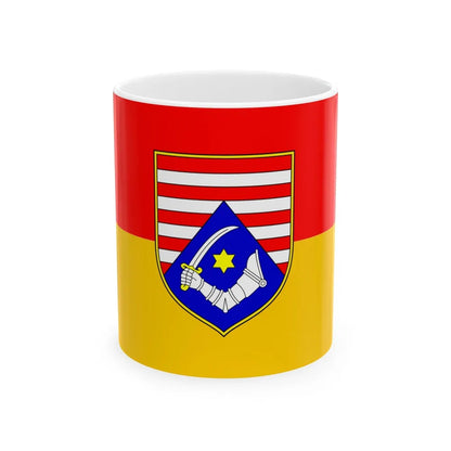 Flag of Karlovac County Croatia - White Coffee Mug-11oz-Go Mug Yourself