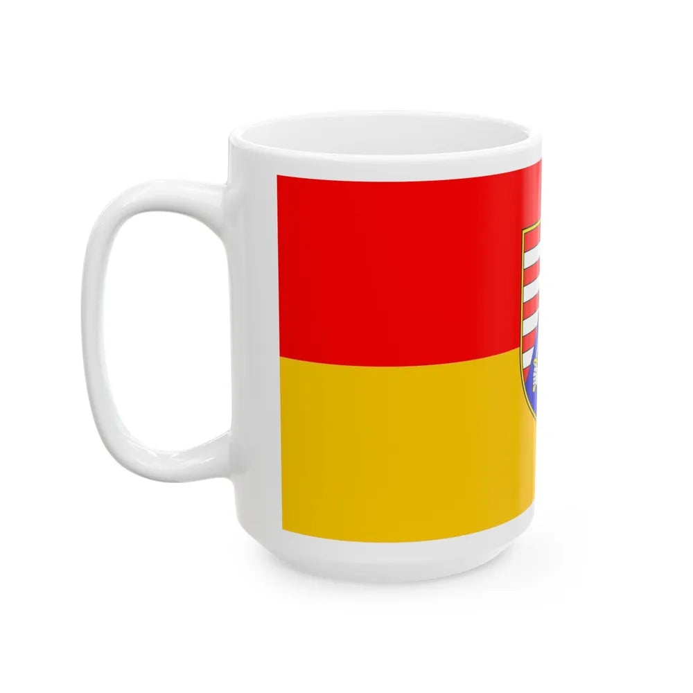 Flag of Karlovac County Croatia - White Coffee Mug-Go Mug Yourself