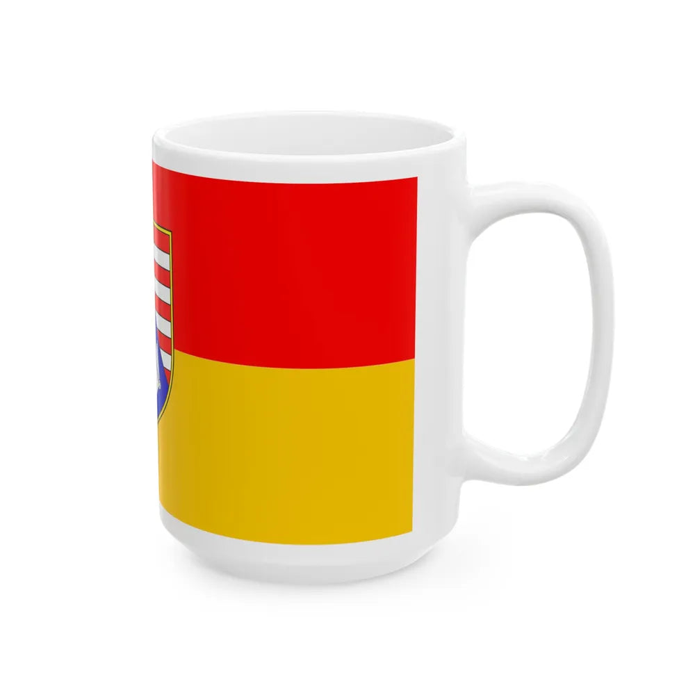 Flag of Karlovac County Croatia - White Coffee Mug-Go Mug Yourself