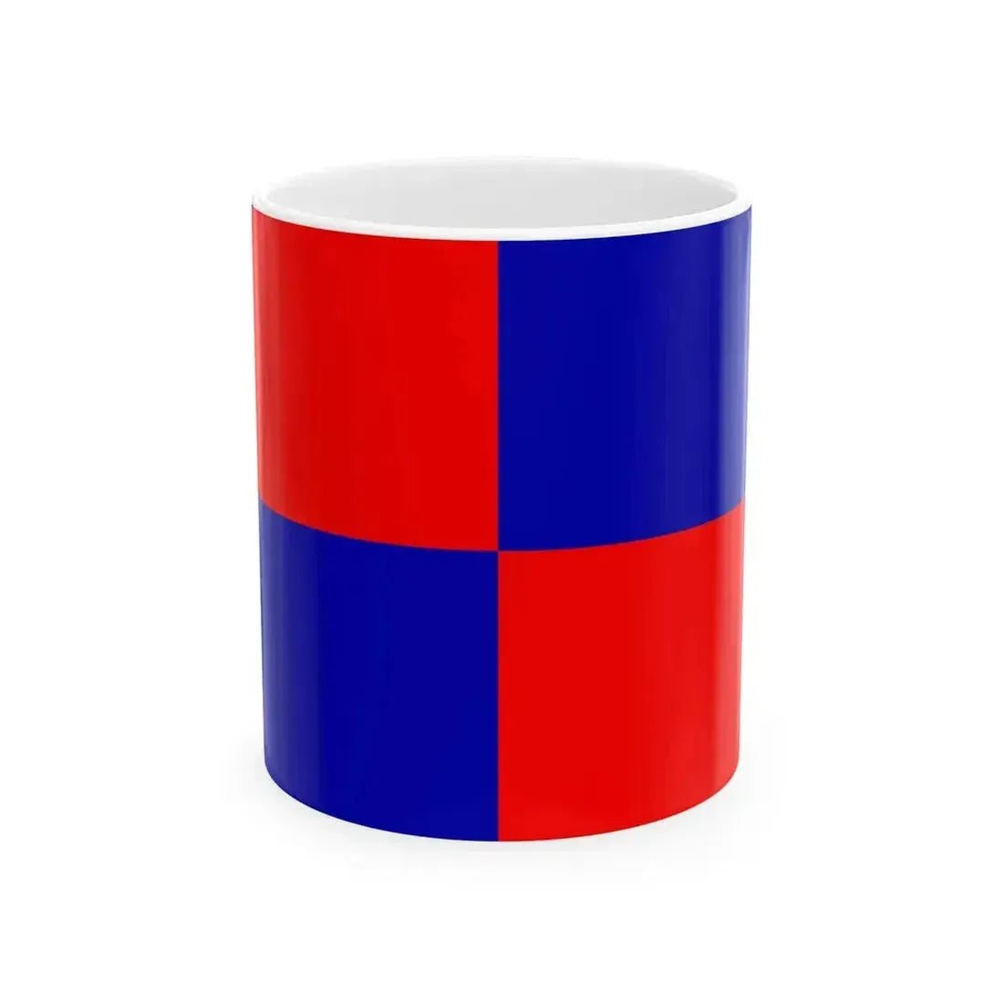 Flag of Karlovy Vary Region simple (Czech Republic) White Coffee Mug 11oz - Go Mug Yourself