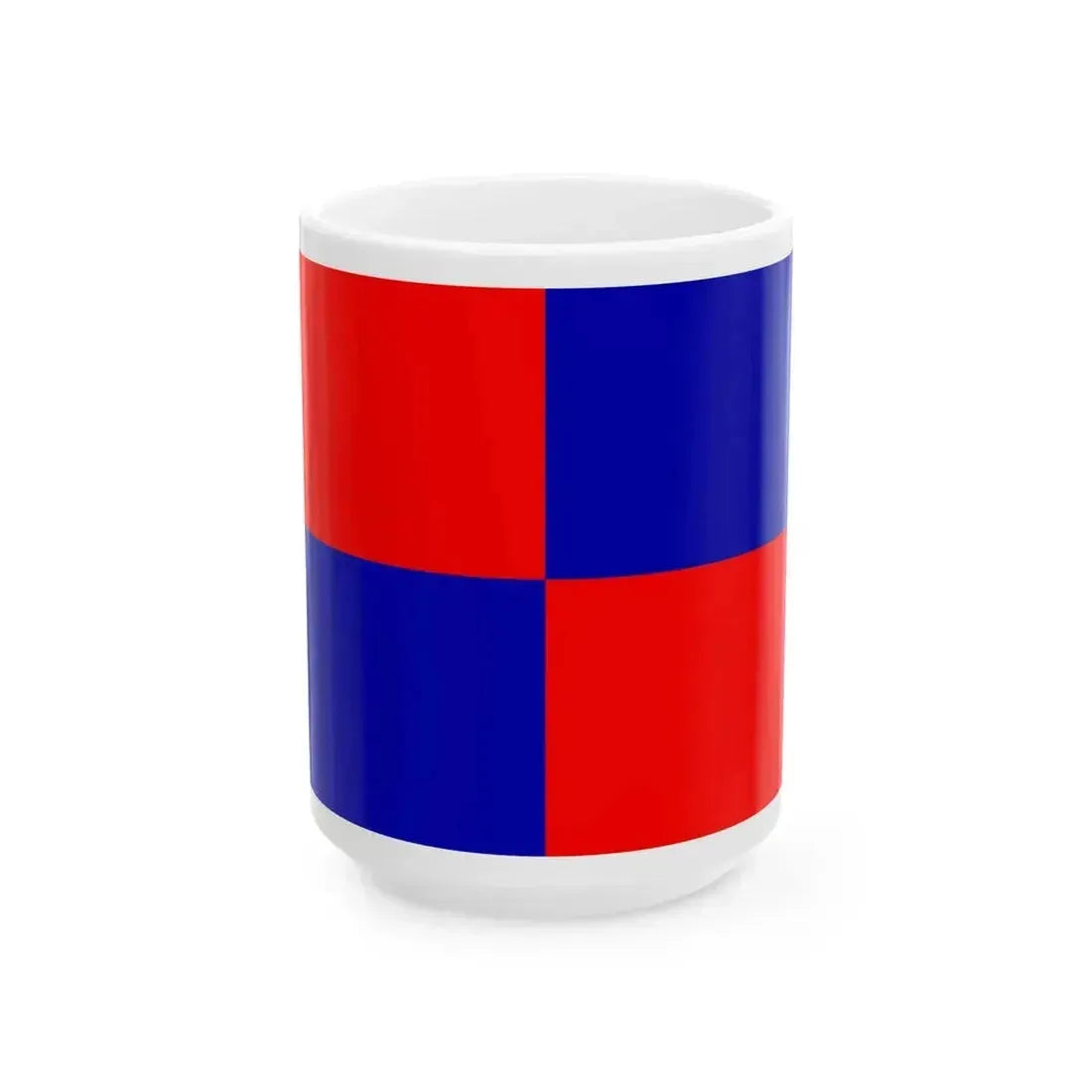 Flag of Karlovy Vary Region simple (Czech Republic) White Coffee Mug 15oz - Go Mug Yourself