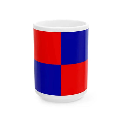 Flag of Karlovy Vary Region simple (Czech Republic) White Coffee Mug 15oz - Go Mug Yourself