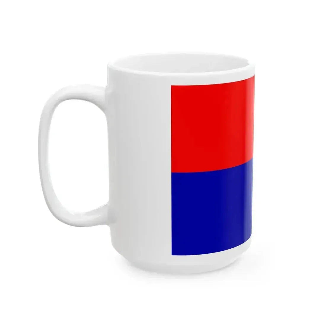Flag of Karlovy Vary Region simple (Czech Republic) White Coffee Mug - Go Mug Yourself