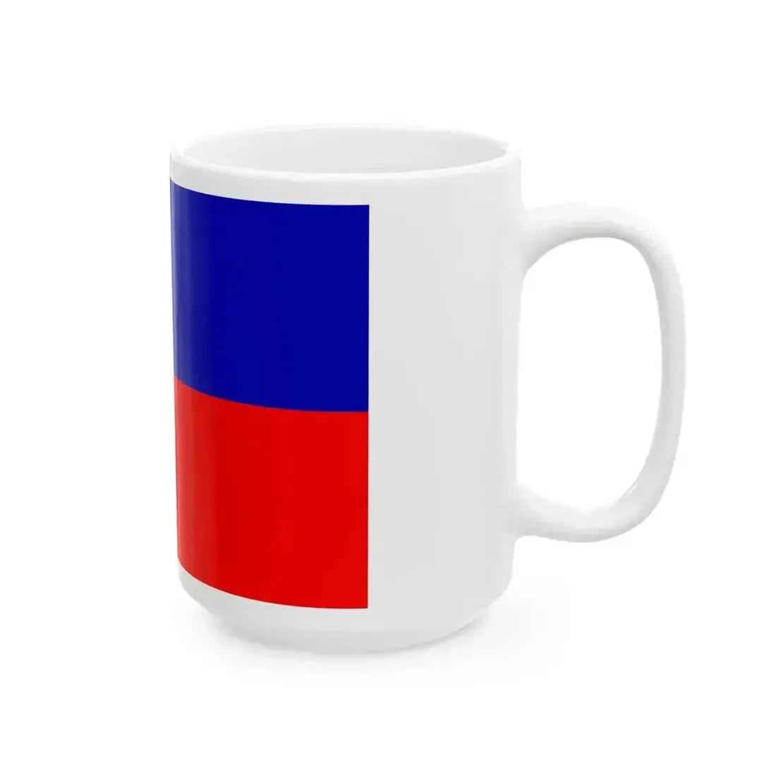 Flag of Karlovy Vary Region simple (Czech Republic) White Coffee Mug - Go Mug Yourself