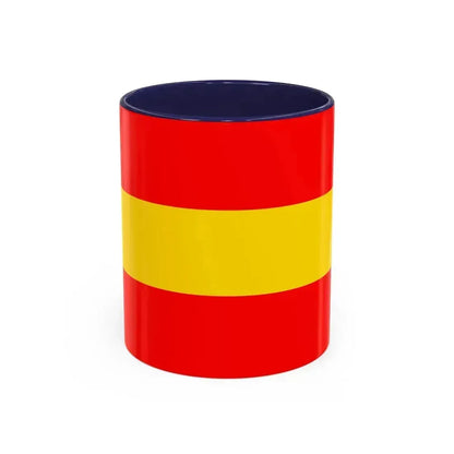 Flag of Karlsruhe 2 Germany - Accent Coffee Mug 11oz Navy - Go Mug Yourself
