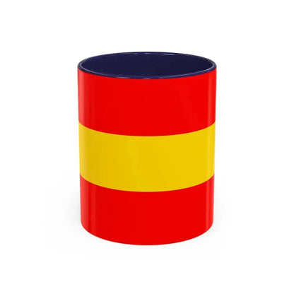 Flag of Karlsruhe 2 Germany - Accent Coffee Mug 11oz Navy - Go Mug Yourself