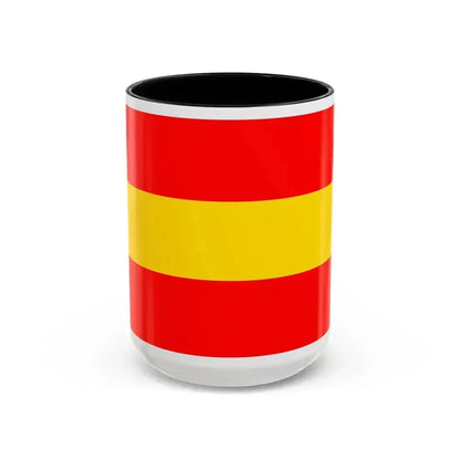 Flag of Karlsruhe 2 Germany - Accent Coffee Mug 15oz Black - Go Mug Yourself