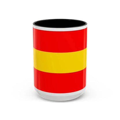 Flag of Karlsruhe 2 Germany - Accent Coffee Mug 15oz Black - Go Mug Yourself