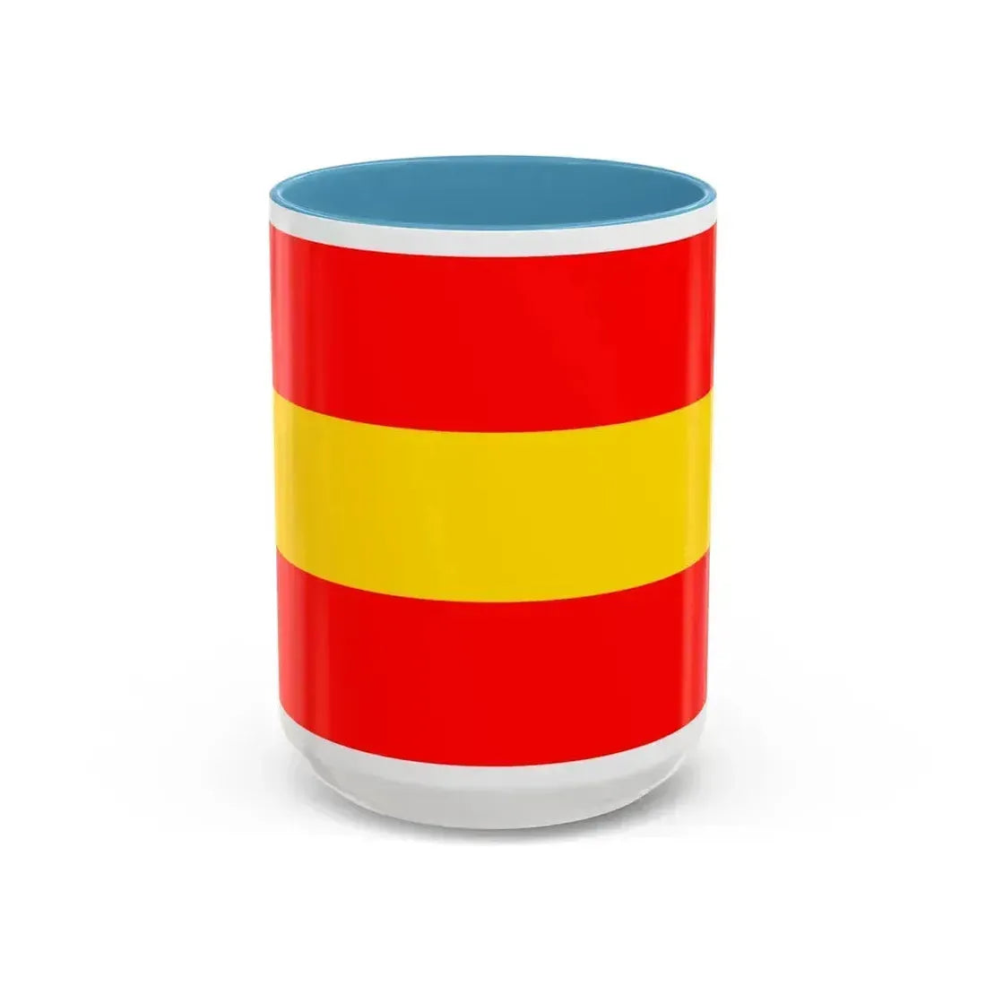 Flag of Karlsruhe 2 Germany - Accent Coffee Mug 15oz Light Blue - Go Mug Yourself