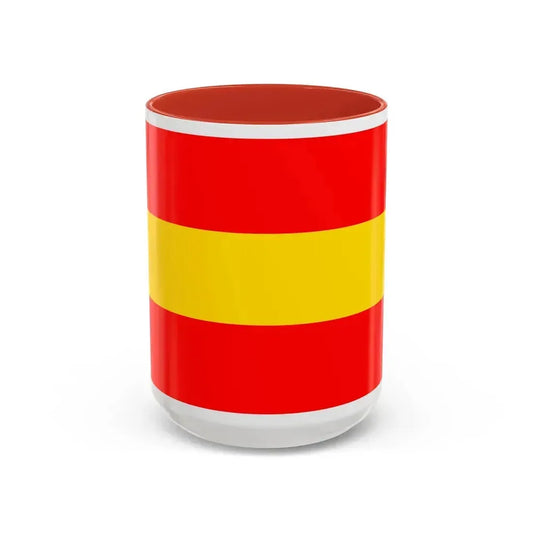 Flag of Karlsruhe 2 Germany - Accent Coffee Mug 15oz Red - Go Mug Yourself