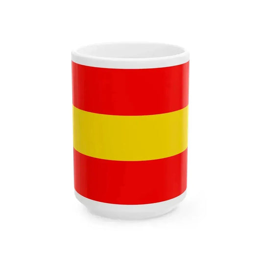 Flag of Karlsruhe 2 Germany - White Coffee Mug 15oz - Go Mug Yourself