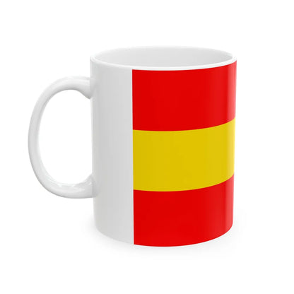 Flag of Karlsruhe 2 Germany - White Coffee Mug-Go Mug Yourself