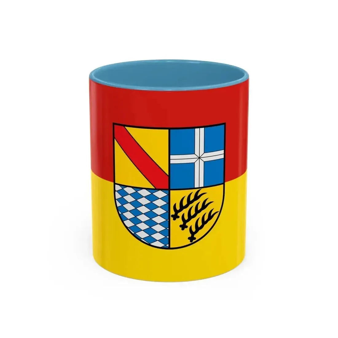 Flag of Karlsruhe Germany - Accent Coffee Mug 11oz Light Blue - Go Mug Yourself