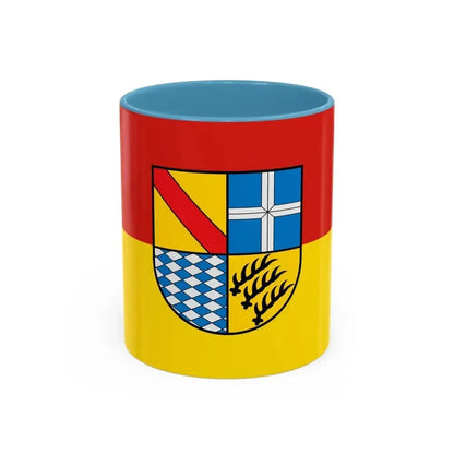 Flag of Karlsruhe Germany - Accent Coffee Mug 11oz Light Blue - Go Mug Yourself