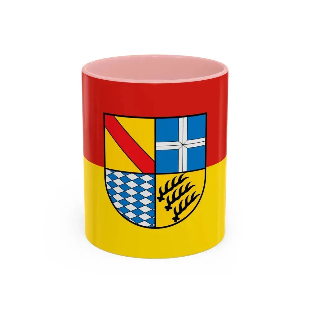 Flag of Karlsruhe Germany - Accent Coffee Mug 11oz Pink - Go Mug Yourself