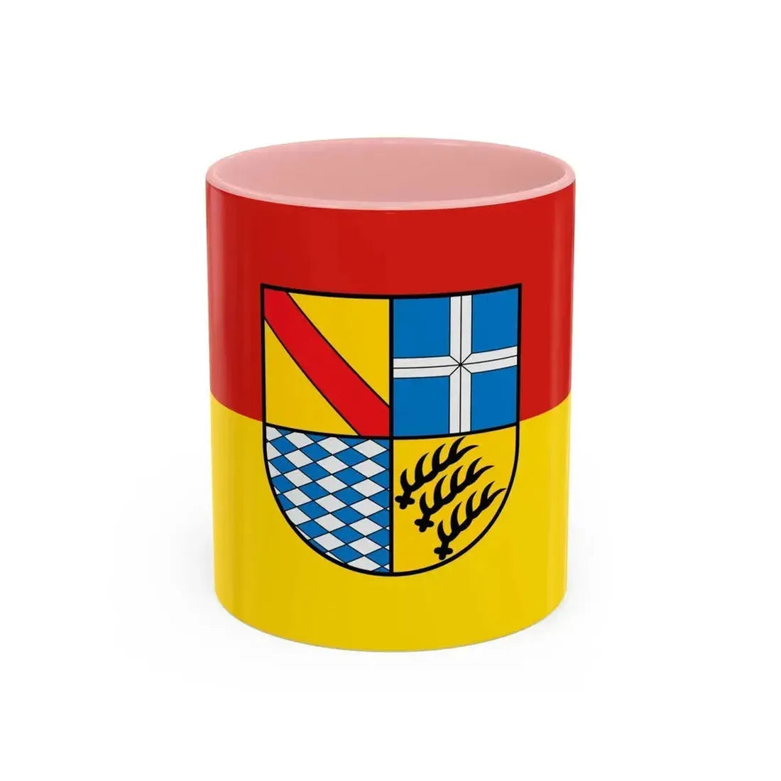 Flag of Karlsruhe Germany - Accent Coffee Mug 11oz Pink - Go Mug Yourself