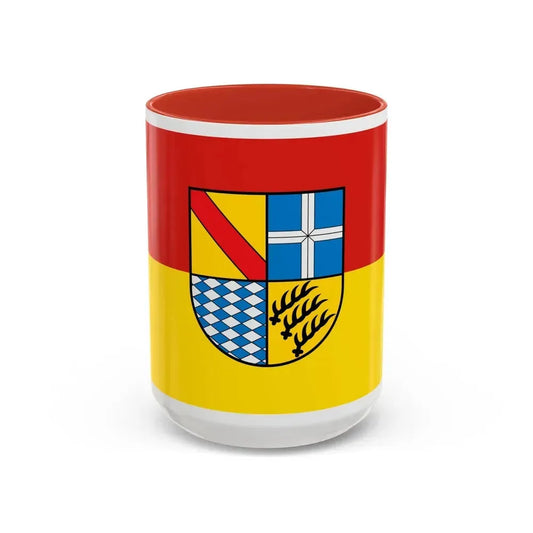 Flag of Karlsruhe Germany - Accent Coffee Mug 15oz Red - Go Mug Yourself