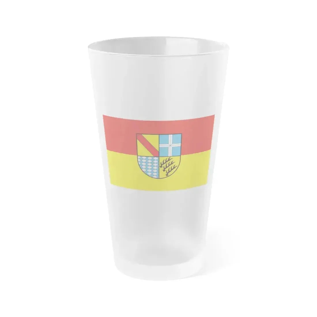 Flag of Karlsruhe Germany - Frosted Pint Glass 16oz 16oz Frosted - Go Mug Yourself