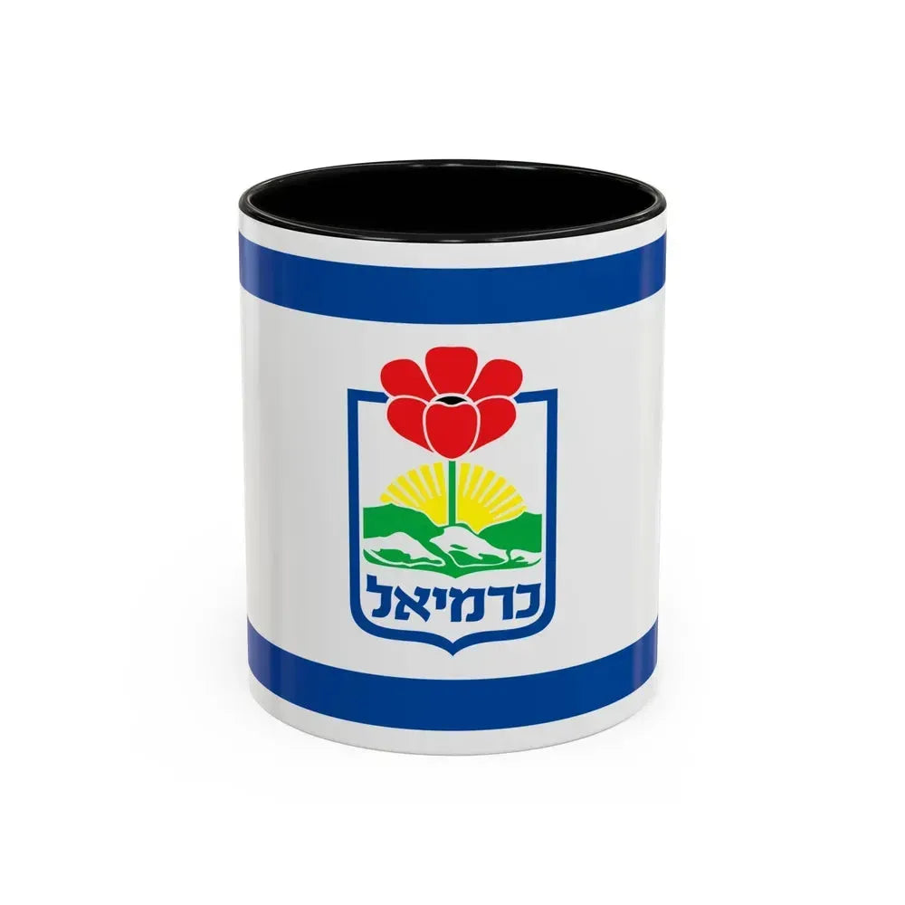 Flag of Karmiel Israel - Accent Coffee Mug 11oz Black - Go Mug Yourself