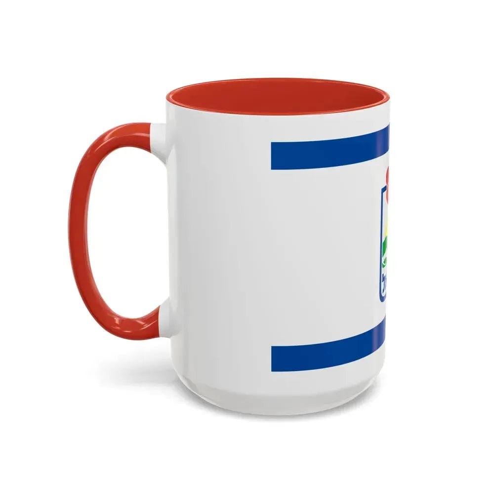 Flag of Karmiel Israel - Accent Coffee Mug - Go Mug Yourself