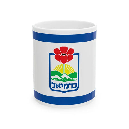 Flag of Karmiel Israel - White Coffee Mug-11oz-Go Mug Yourself