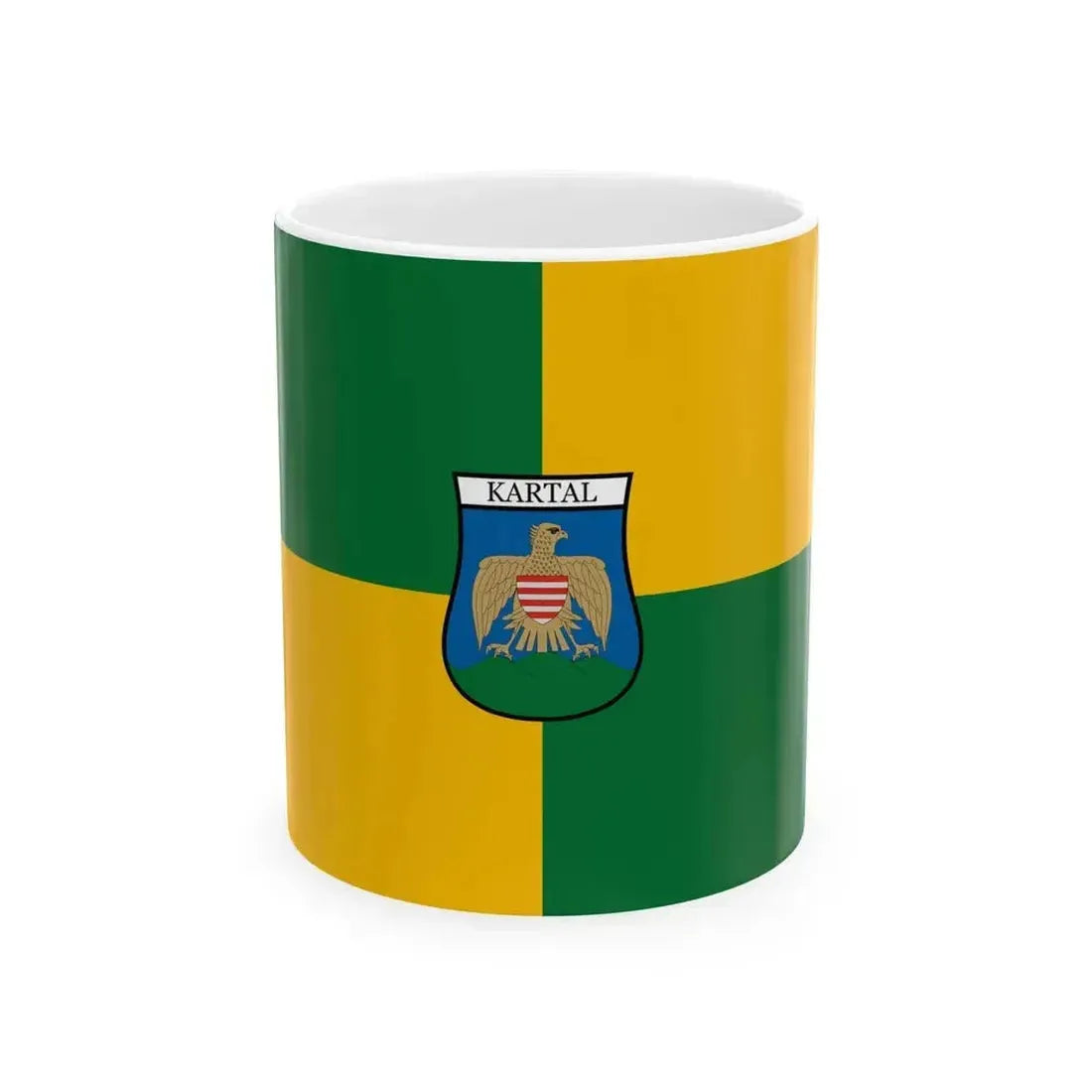 Flag of Kartal Hungary (Hungary) White Coffee Mug 11oz - Go Mug Yourself