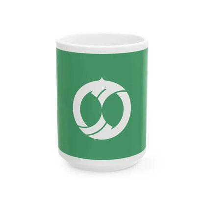 Flag of Karumai Iwate (Japan) White Coffee Mug 15oz - Go Mug Yourself