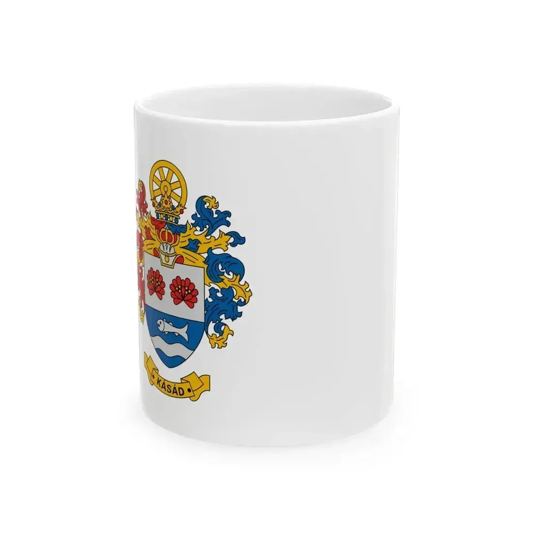 Flag of Kasad (Hungary) White Coffee Mug 11oz - Go Mug Yourself