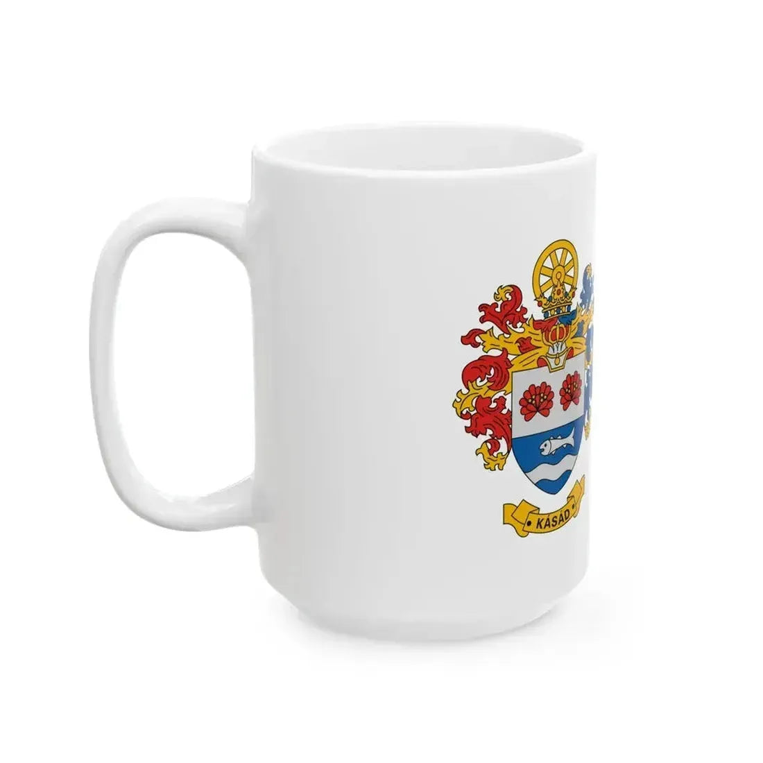 Flag of Kasad (Hungary) White Coffee Mug - Go Mug Yourself
