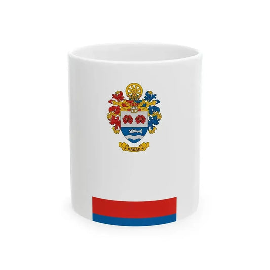 Flag of Kasad vertical (Hungary) White Coffee Mug 11oz - Go Mug Yourself