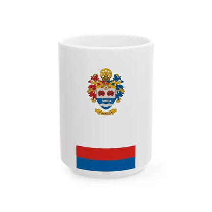 Flag of Kasad vertical (Hungary) White Coffee Mug 15oz - Go Mug Yourself