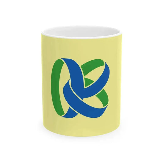 Flag of Kasama Ibaraki (Japan) White Coffee Mug 11oz - Go Mug Yourself