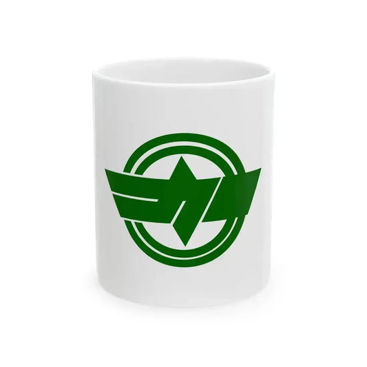 Flag of Kasamatsu Gifu (Japan) White Coffee Mug 11oz - Go Mug Yourself