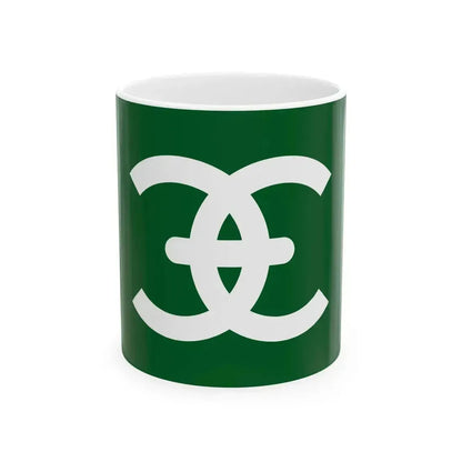 Flag of Kasaoka Okayama (Japan) White Coffee Mug 11oz - Go Mug Yourself